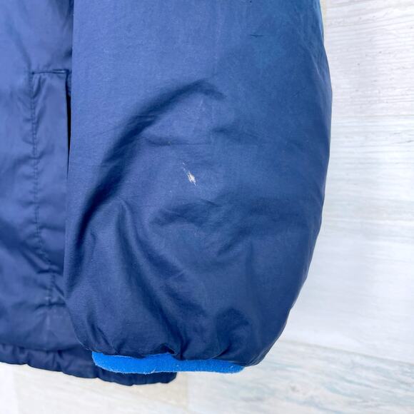 The North Face Reversible Winter Jacket Red Gray Fleece Insulated Boys Medium - Picture 4 of 13